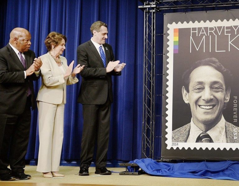 Harvey Milk Foundation revealing the Harvey Milk Forever Stamp